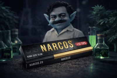 Feuille narcos black king size slim tips32