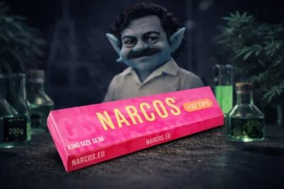 Feuille narcos pink tips32 king size slim
