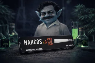 Narcos noir black cones x3 king size